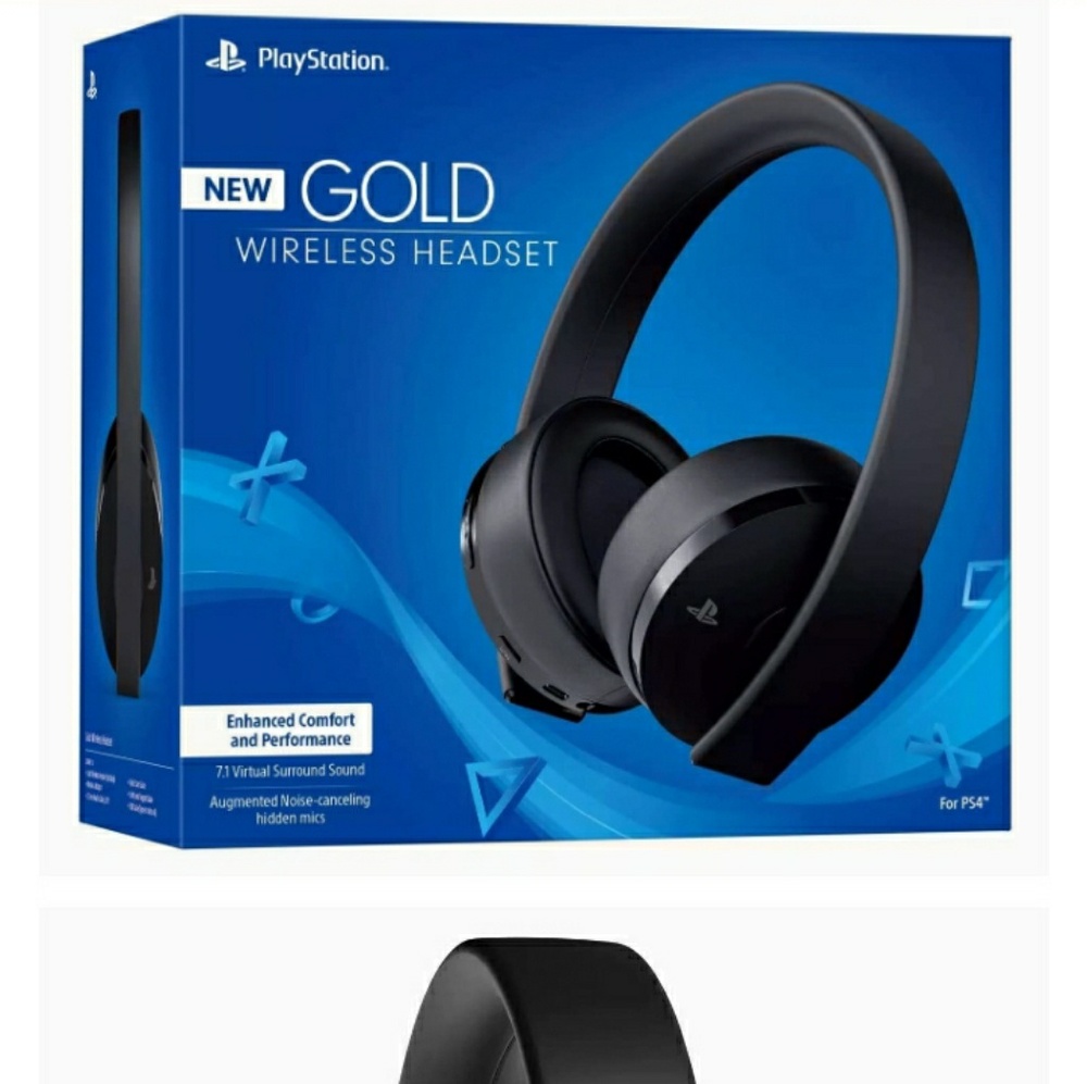 Gold wireless sony headset PS